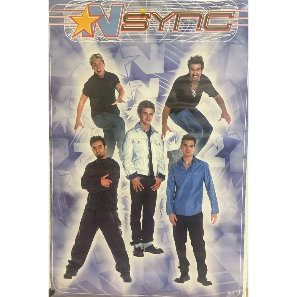 Sealed 2000 NSYNC Poster FUNKY 7562 Rare Mistake Zeeks Inc Vintage Mislabeled #‎